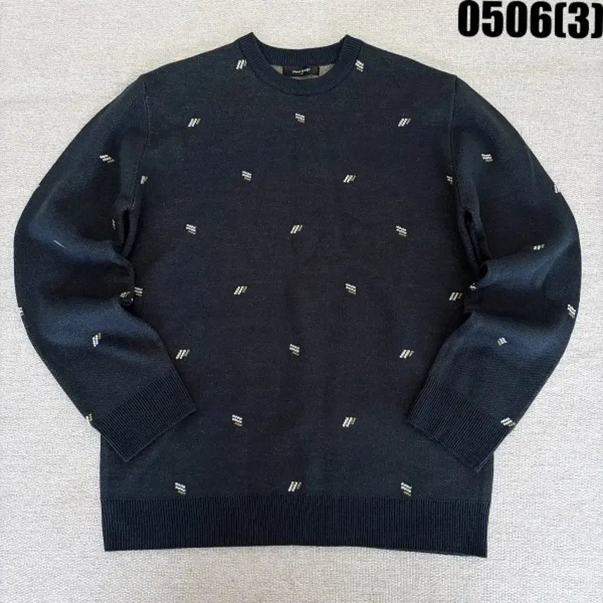 [BUNJANG] Mind Bridge Navy Pattern Knit Sweater / 100 마인드브릿지 네이비 패턴 니트 0506(3)