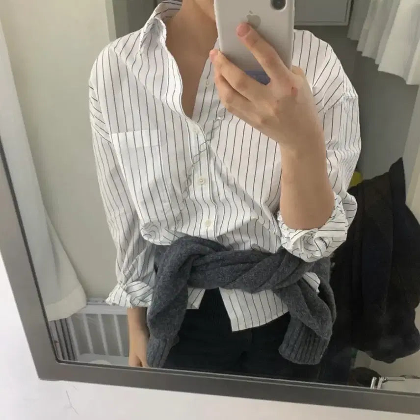 [BUNJANG] Urbanic30 Comb Stripe Shirt / 얼바닉30 comb stripe shirt 콤브셔츠