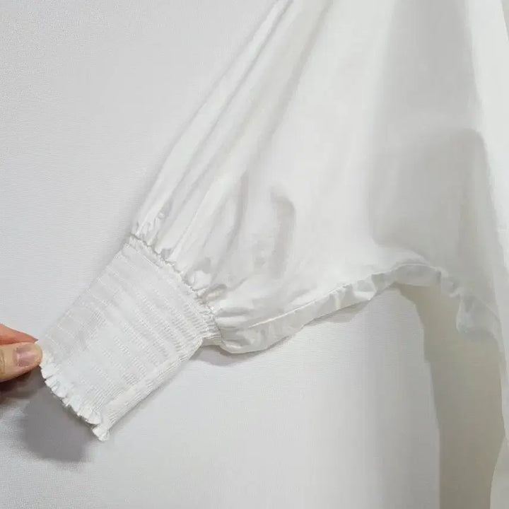 [BUNJANG] Maje White Neck Ruffle Blouse / maje 화이트 넥 러플 블라우스