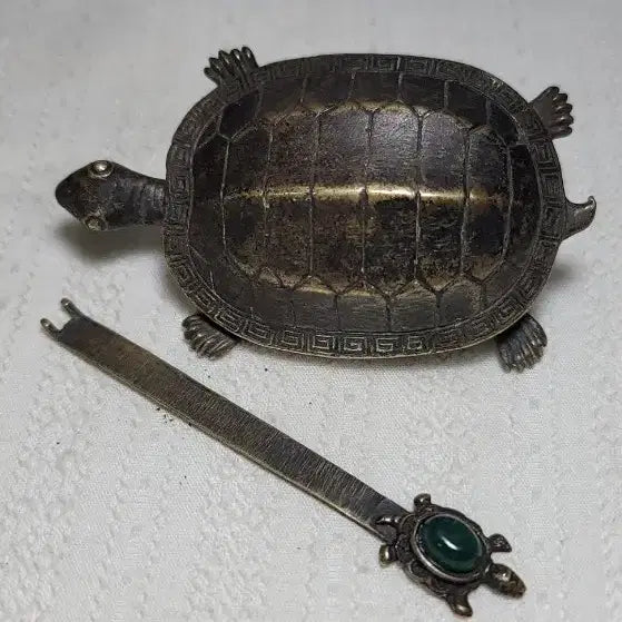 [BUNJANG] Brass Turtle Lock (Small) - Rare Folk Item / 황동거북자물쇠(소형열쇠)희귀민속품