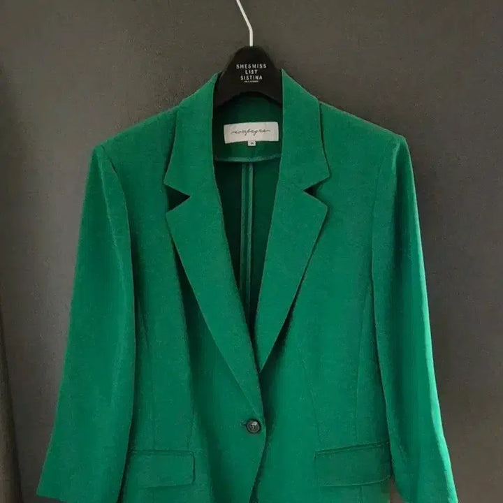 [BUNJANG] Compagna Green 7-Sleeve Jacket (Size 77-88) / 산뜻한 그린색 7부 자켓 77~88