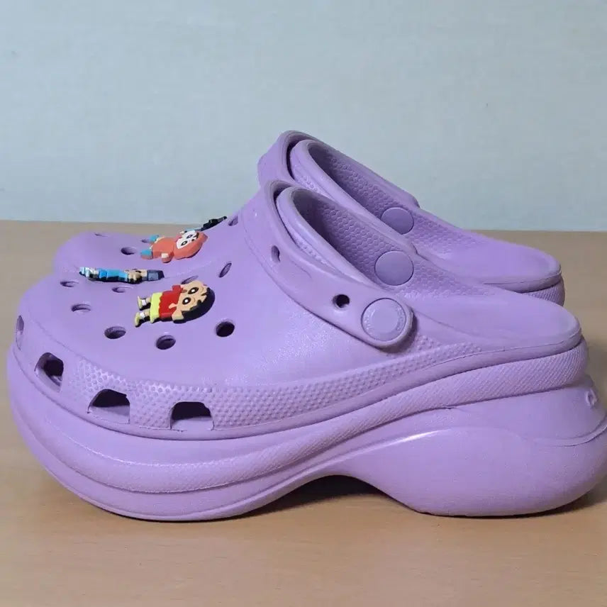[BUNJANG] Crocs Platform Shoes Violet W5 (Approx. 220mm) / 크록스 키높이 W5 약220 바이올렛