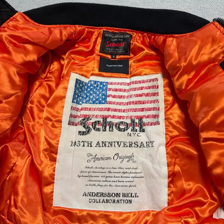 [BUNJANG] Schott x Andersson Bell Embroidered MA-1 Jacket / Schott 쇼트 x 앤더슨벨 용 자수 ma-1 자켓