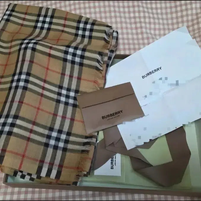 [BUNJANG] Burberry Cashmere Wool Blend Scarf Check Pattern / 버버리 캐시미어 울스카프(미사용)