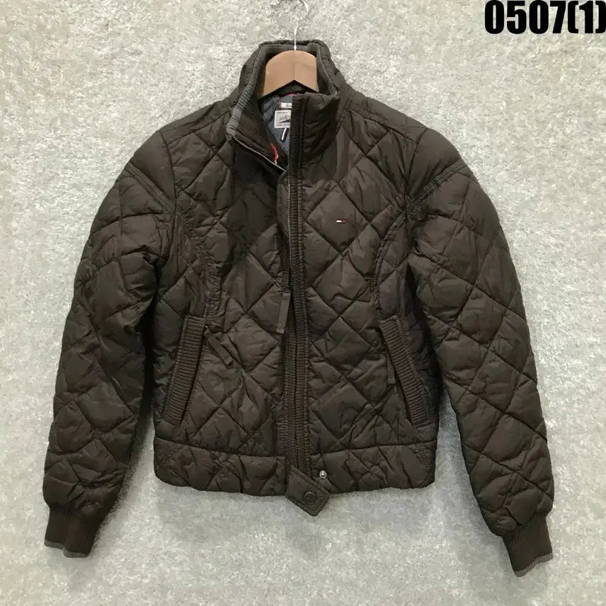 [BUNJANG] Tommy Hilfiger Brown Quilted Padded Jacket Size S / 타미힐피거 브라운 퀼팅 패딩 자켓 s