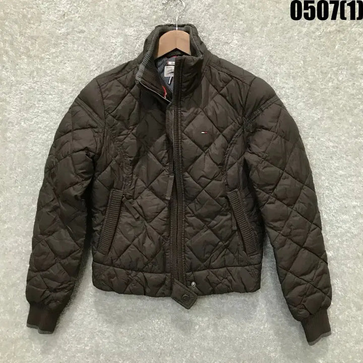 [BUNJANG] Tommy Hilfiger Brown Quilted Padded Jacket Size S / 타미힐피거 브라운 퀼팅 패딩 자켓 s