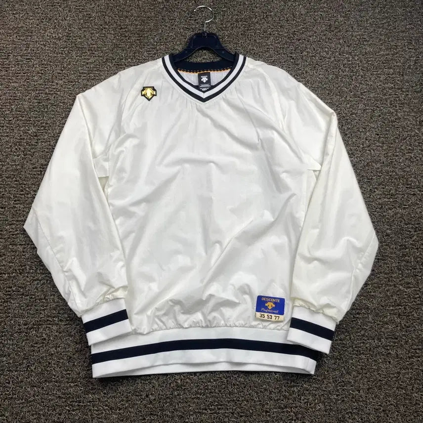 [BUNJANG] Descente White Warm-up Jacket / 데상트 화이트 웜업