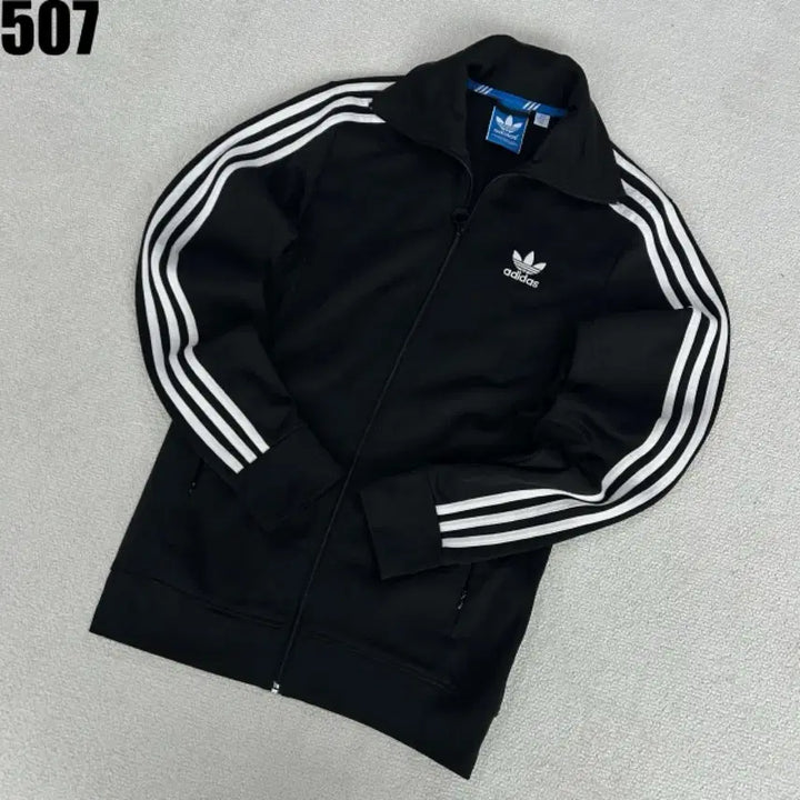 [BUNJANG] Adidas 3-Stripes Track Top Black / 아디다스 삼선 트랙탑 블랙 90