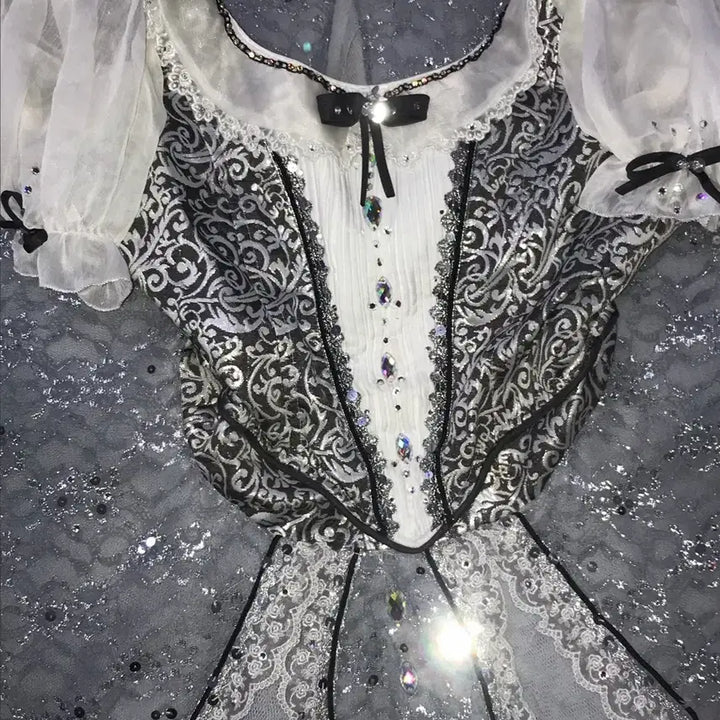 [BUNJANG] Ballet Costume with Lace and Sequins / 발레의상