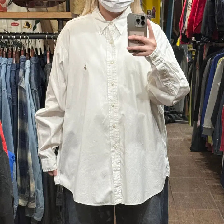 [BUNJANG] Polo Ralph Lauren Long Sleeve Shirt White / [HI] 폴로 랄프로렌 긴팔셔츠 화이트