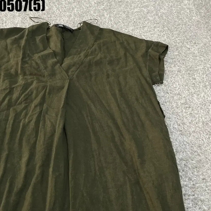 [BUNJANG] ZARA Khaki Long Dress / 자라 ZARA 카키색 롱 원피스