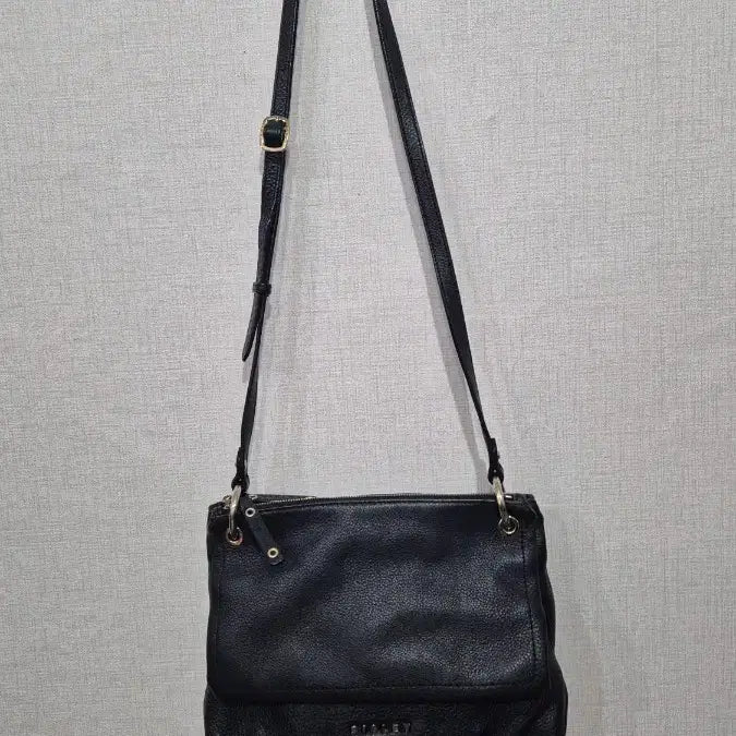 [BUNJANG] Sisley Black Leather Crossbody Bag / 시슬리 블랙 가죽 크로스백