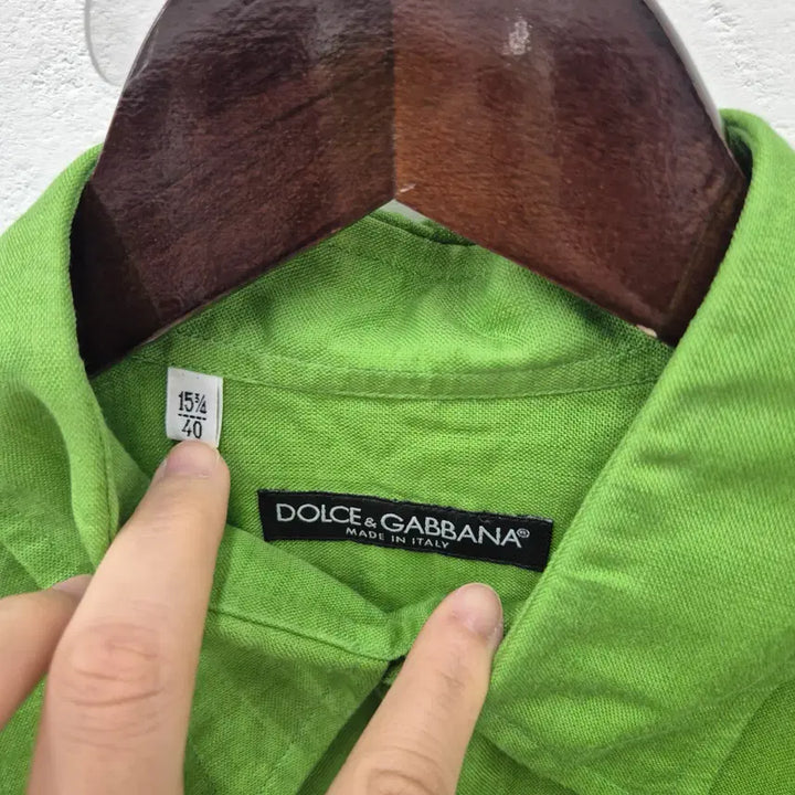 [BUNJANG] Dolce &amp; Gabbana Linen Hidden Button Shirt Size 100 / 돌채앤가바나 린넨 히든 버튼 셔츠 100
