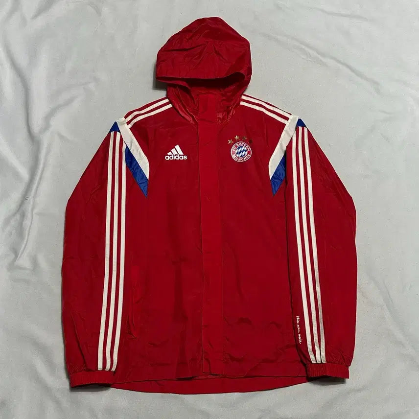 [BUNJANG] Adidas Bayern Munich Red Windbreaker Jacket / 100 아디다스 바이에른 뮌헨 레드 바람막이