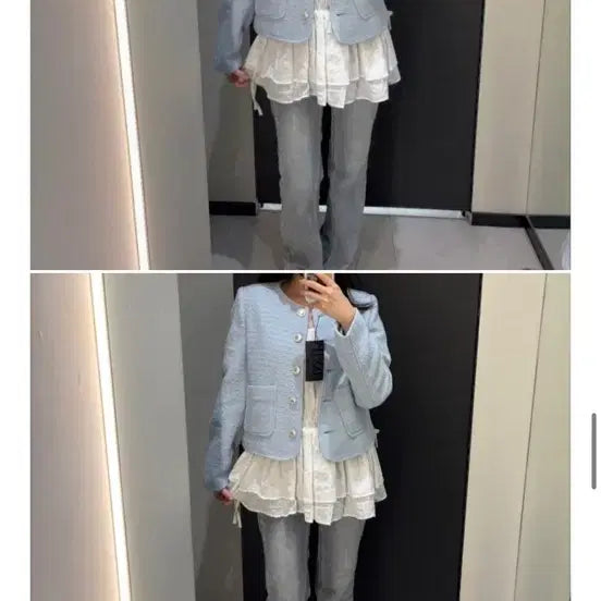 [BUNJANG] MIXXO Tweed Jacket (Size S) / 시착만)미쏘 MIWJKF31PG 트위드자켓 하객룩