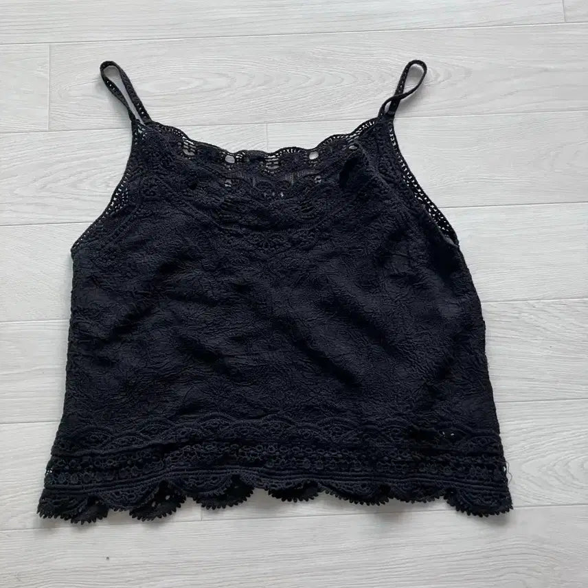 [BUNJANG] Lace Layered Camisole Top / 레이스 레이어드 나시 탑