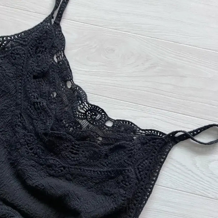 [BUNJANG] Lace Layered Camisole Top / 레이스 레이어드 나시 탑
