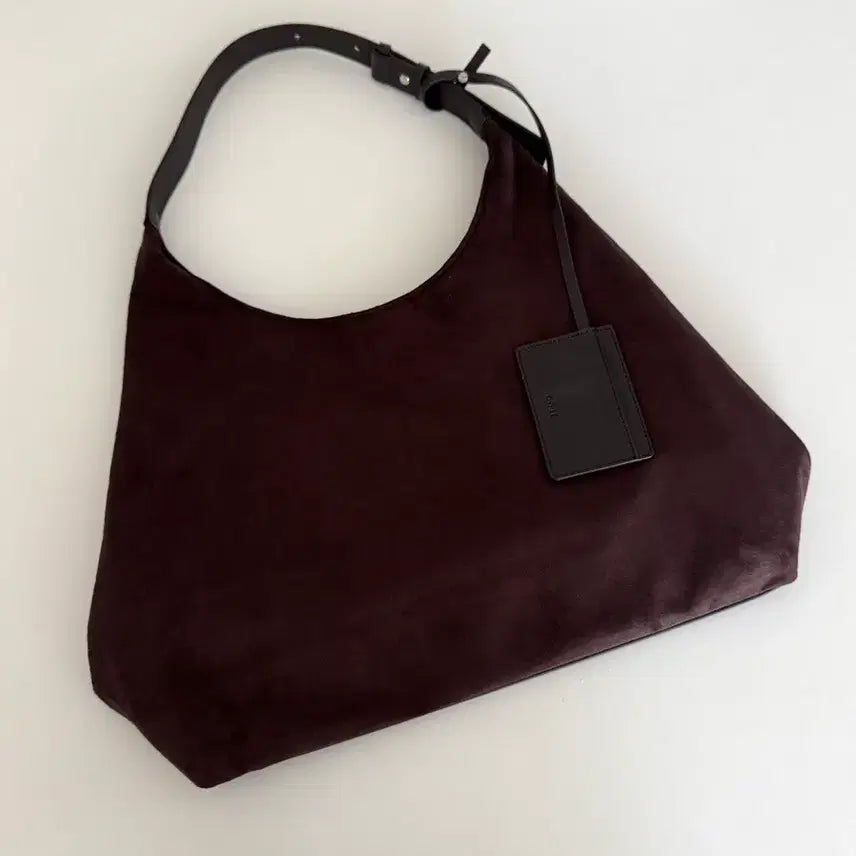 [BUNJANG] OVHEE Flume Suede Hobo Bag Dark Brown / [새제품] 오브히 OVHEE 플럼 스웨이드 호보백