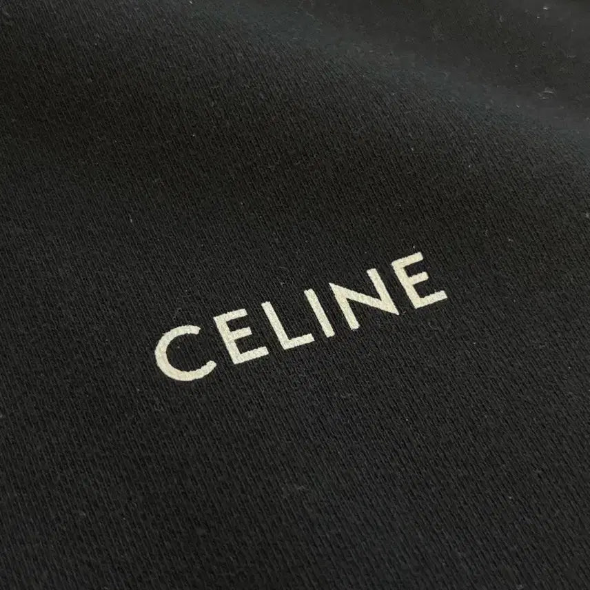 [BUNJANG] Celine Small Logo Hoodie Black L / [백화점판/새상품급] 셀린느 스몰로고 후드티 블랙 L사이즈