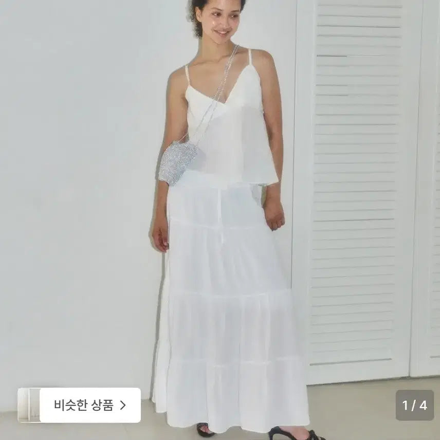 [BUNJANG] Many Many Mode Tiered Maxi Skirt White / 매니매니모드 캉캉스커트 화이트