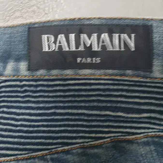 [BUNJANG] Balmain Biker Jeans Light Blue / 발망 바이커진 36 라이트 블루