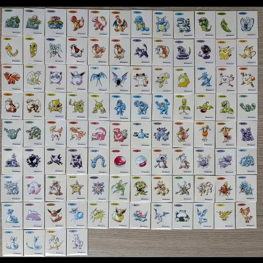 [BUNJANG] Pokemon 30th Anniversary Artwork Sealed Set (99 Types) / 포켓몬띠부씰 30주년 아트워크 미개봉 전종세트