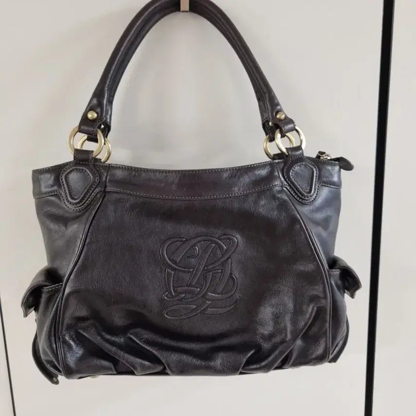 [BUNJANG] Louis Quatorze Brown Leather Shoulder Bag / 루이까또즈 브라운 가죽 숄더백