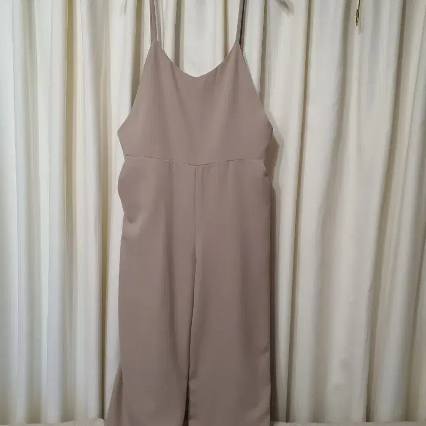 [BUNJANG] Ash Beige Sleeveless Jumpsuit / 베이지 뷔스티에 점프수트