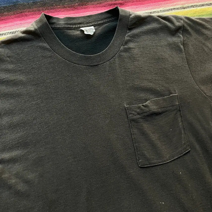[BUNJANG] 90s USA Fruit of the Loom Sun Fading Pocket T-Shirt / 90s USA 빈티지 프룻 오브 더 룸 선페이딩 포켓 반팔 티셔츠