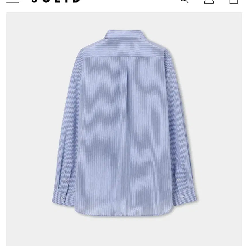 [SOLD OUT] 솔리드옴므 26SS 블루 나일론 스트라이프 셔츠 50사이즈 판매