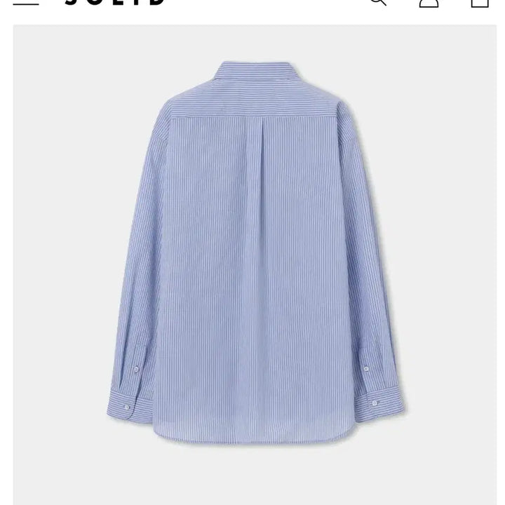 [SOLD OUT] 솔리드옴므 26SS 블루 나일론 스트라이프 셔츠 50사이즈 판매