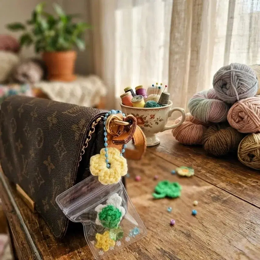 [BUNJANG] Lucky Turtle Mini Crochet Bag Charm/Keychain / 행운 꼬북이 미니 키치 참