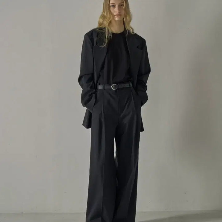 [BUNJANG] Facade Pattern Summer Wool Wide Pants Black XS / (급처 할인)파사드패턴 썸머울 와이드 팬츠 블랙 xs