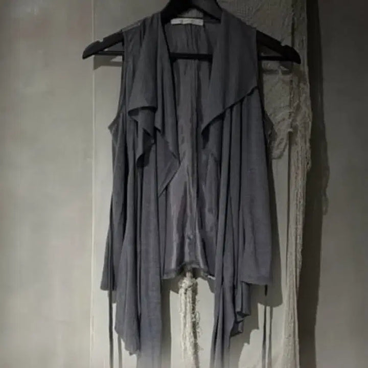 [BUNJANG] Charcoal Grey Drape Cardigan / 가격내림x)회색 차콜 그레이 가디건 드레이프 펑크 큐빈 데라