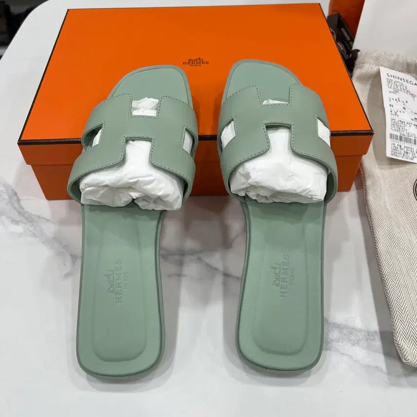 [BUNJANG] Hermes Oran Slippers Mint 37 / [37/새상품급]에르메스 오란 슬리퍼