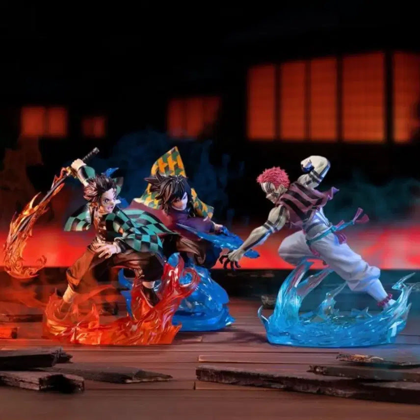[BUNJANG] SEGA Demon Slayer: Kimetsu no Yaiba Mugen Train Arc Akaza, Tanjiro, Giyu Figure Set (Sealed) / 미개봉 세가 귀멸의 칼날 무한성편 아카자, 탄지로, 기유 피규어