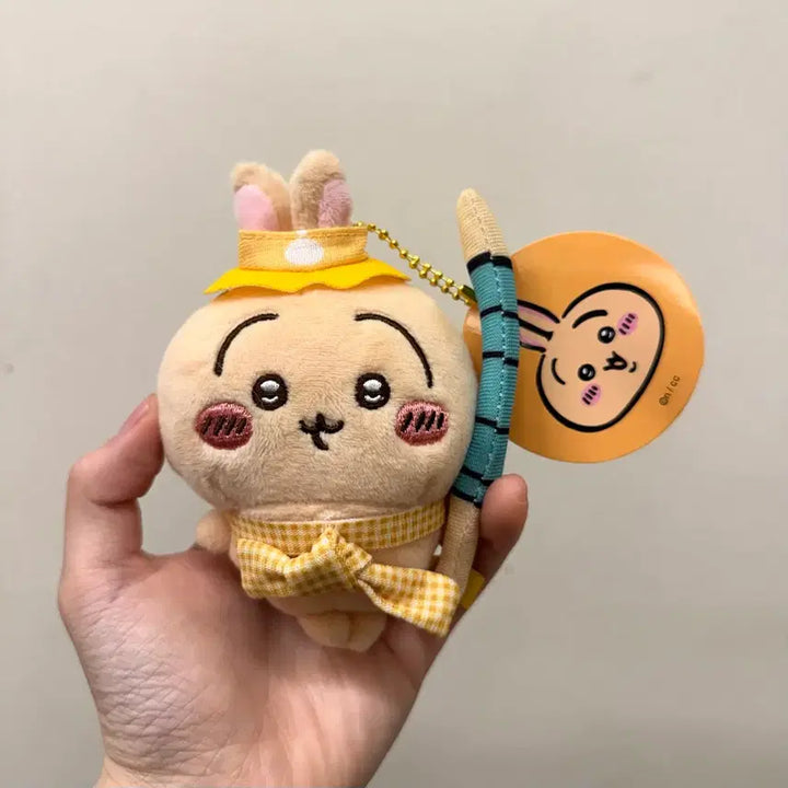 [BUNJANG] Monchichi Usagi Mascot Plush Keychain New / 먼작귀 우사기 마스코트 인형 키링 새상품