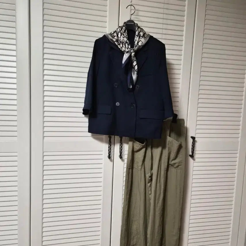 [BUNJANG] Navy Double-Button Blazer Jacket / 네이비 블레이저/자켓