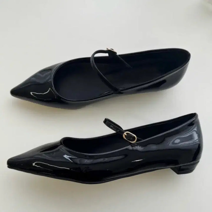 [BUNJANG] Glossy Mary Jane Flats 2cm (Size 230) / [230]새상품 유광 메리제인 플랫 2cm