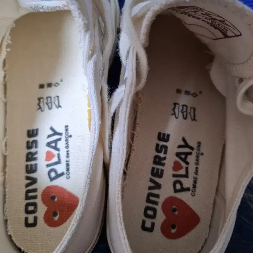 [BUNJANG] Converse Ivory Canvas Sneakers / 꼼데가르송컨버스 캔버스화 아이보리 운동화