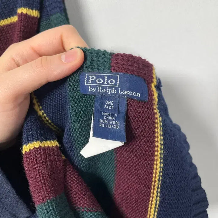 [BUNJANG] Polo Ralph Lauren Striped Muffler / 폴로랄프로렌 스트라이프 머플러