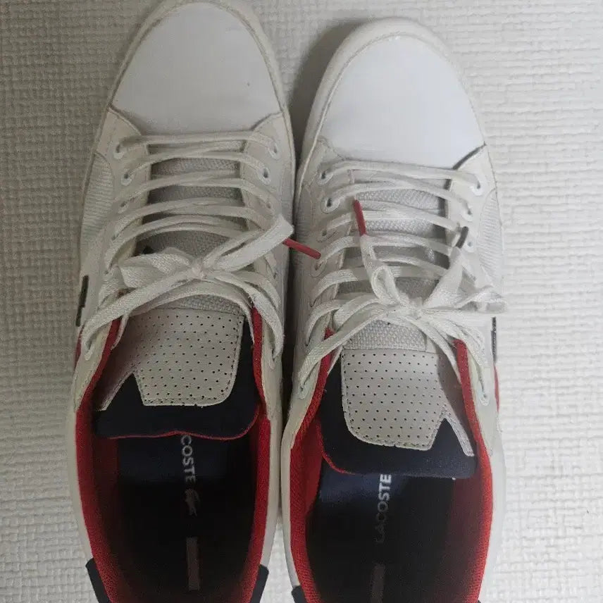 [BUNJANG] Lacoste White Sneakers / 라코스테 흰색 스니커즈 운동화