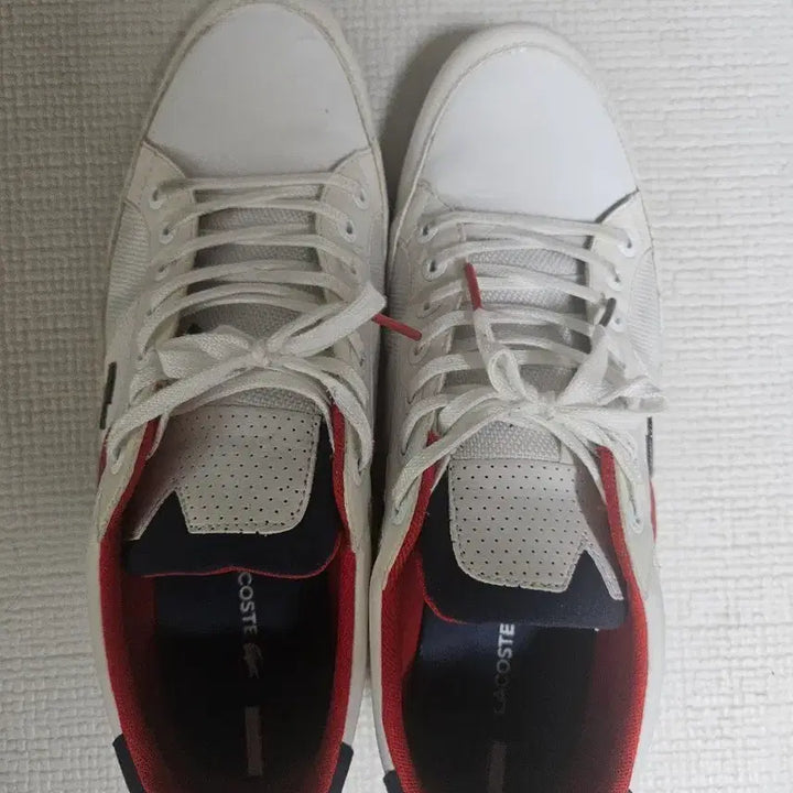 [BUNJANG] Lacoste White Sneakers / 라코스테 흰색 스니커즈 운동화