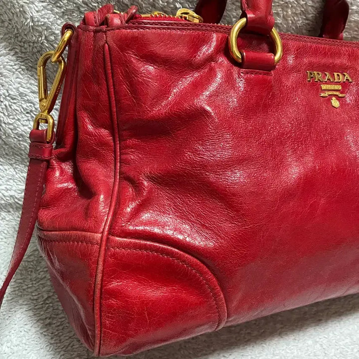 [BUNJANG] Prada Vitello Shine Tote Bag Red / (정품)프라다 비텔로 샤인 토트백 레드