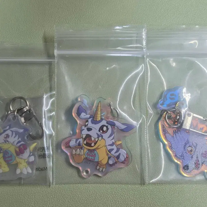 [BUNJANG] Digimon Adventure Pappimon &amp; Gammamon Aurora Random Keyring Bundle Set / 디지몬어드벤처 디지몬 파피몬 가루몬 ASL키링 오로라랜덤키링 일괄 판매