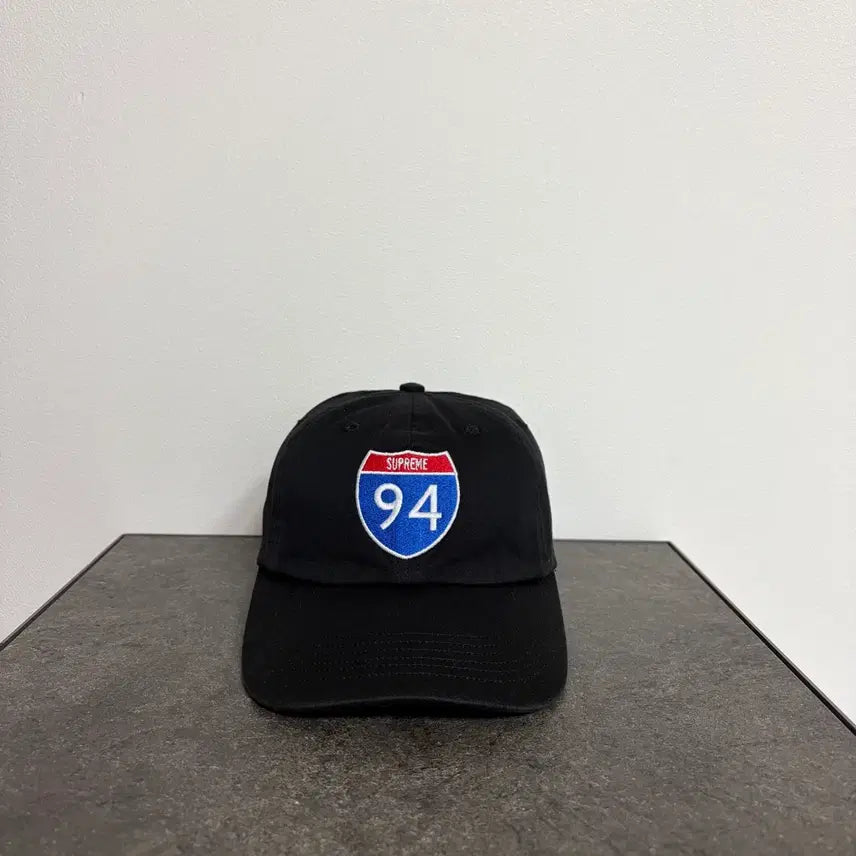 [BUNJANG] Supreme 6-Panel Shield Washed Black Cap / (OS) 슈프림 6패널 볼캡 모자 쉴드 워시드 블랙
