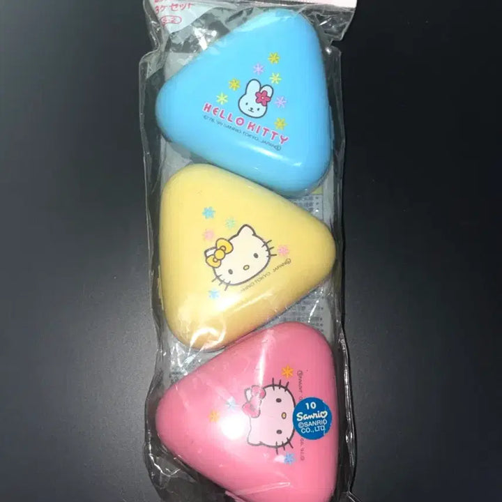 [BUNJANG] 1999 Hello Kitty Onigiri Case Set / 고전 1999 헬로키티 삼각김밥 케이스 3세트