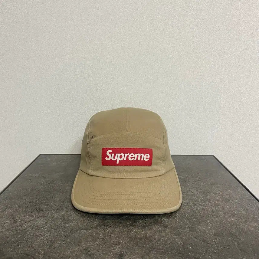 [BUNJANG] Supreme Box Logo Washed Canvas Camp Cap Hat / (OS) 슈프림 박스로고 캠프캡 모자 워시드 탄