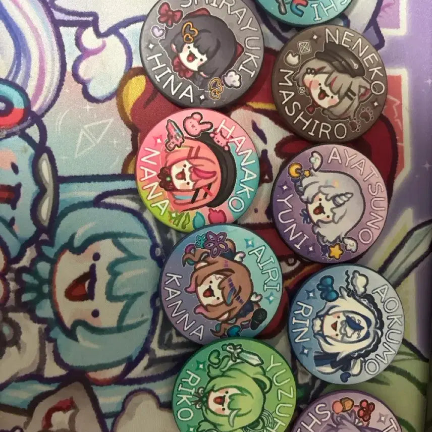 [BUNJANG] Stellive Unofficial Goods Can Badge Bundle Set / 스텔라이브 비공식 굿즈 캔뱃지 일괄 판매