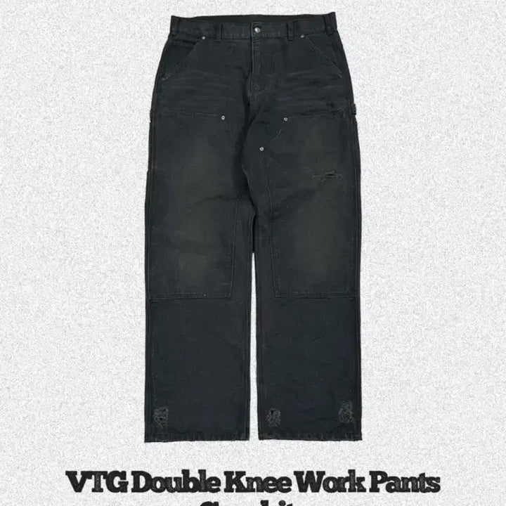 [BUNJANG] Qap Vintage Double Knee Work Pants Graphite / (2) qap 빈티지 더블니 워크 팬츠 그라파이트